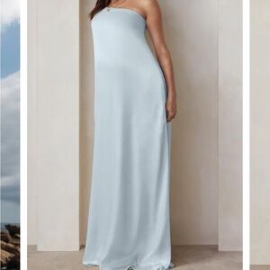 BUMPSUIT BRUSHED SATIN GOWN